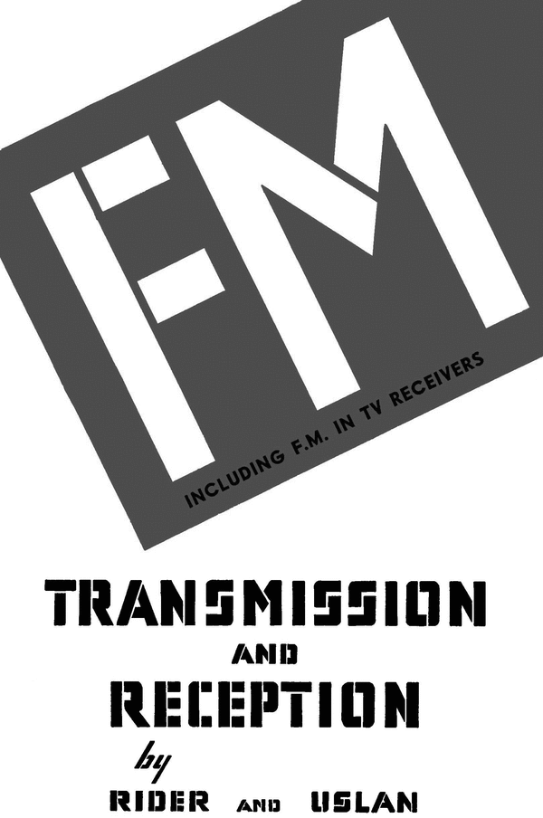 Product picture FM Transmission and Reception by Rider 1950 Book